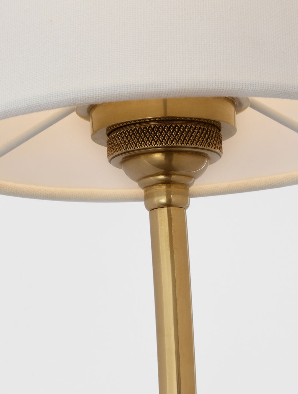 Hulton 17" Cordless Single Sconce | Hand-Rubbed Antique Brass | Linen Shade