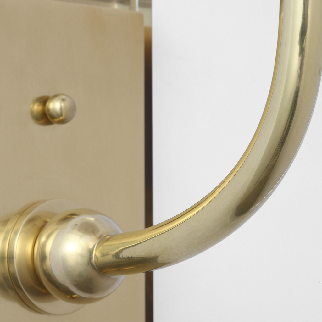 Hulton 17" Cordless Single Sconce | Hand-Rubbed Antique Brass | White Glass Shade