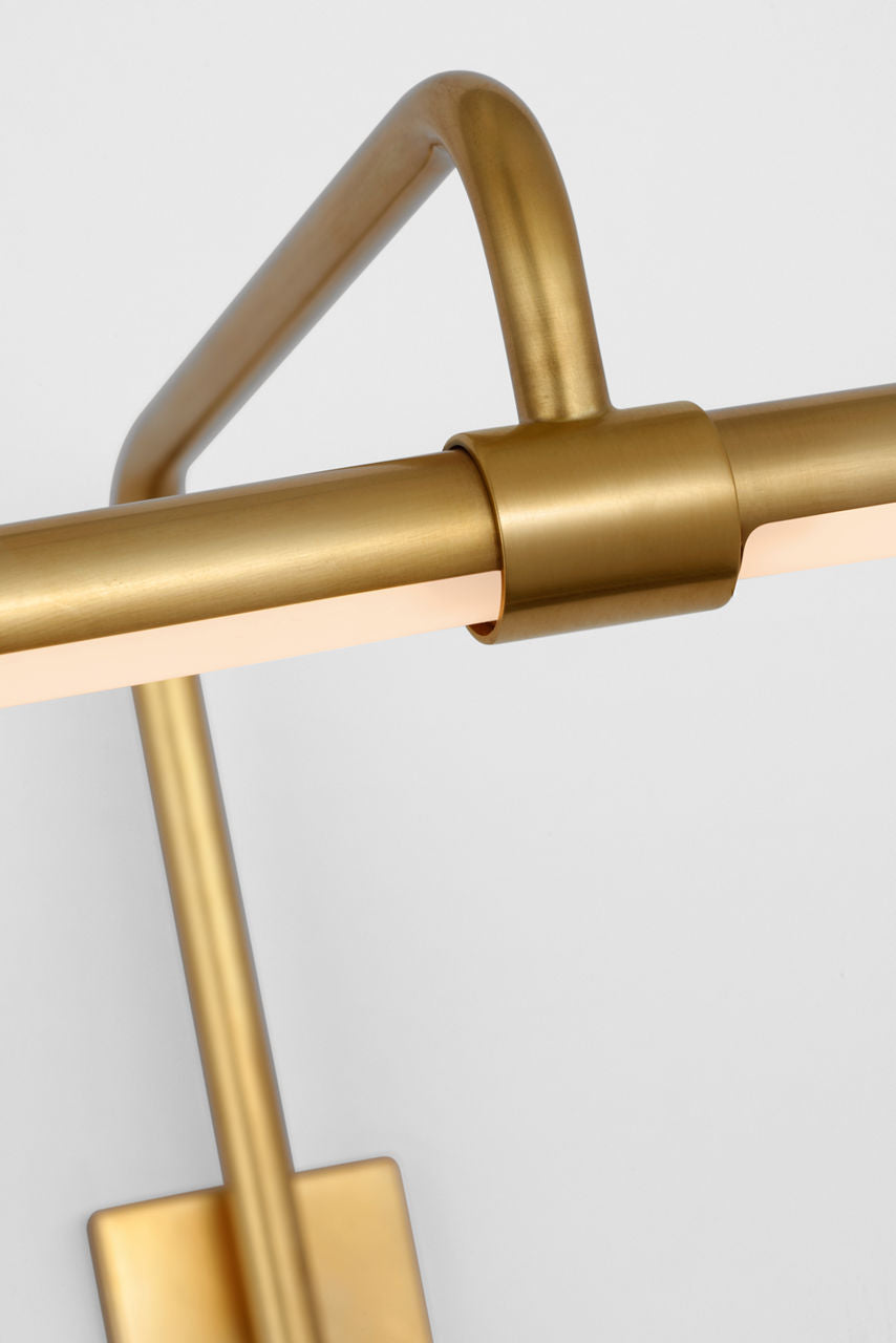 Kidd 9" Frame Mount Picture Light | Hand-Rubbed Antique Brass