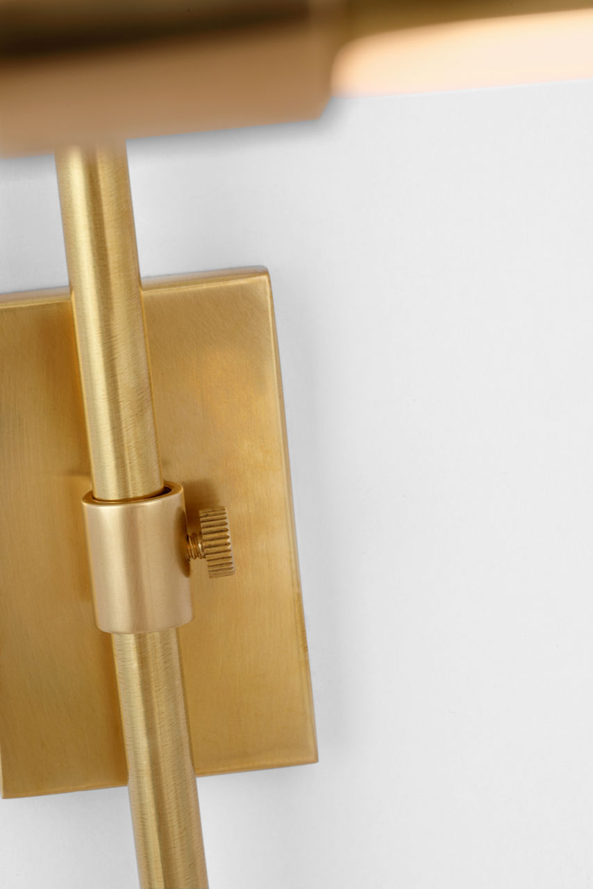 Kidd 9" Frame Mount Picture Light | Hand-Rubbed Antique Brass