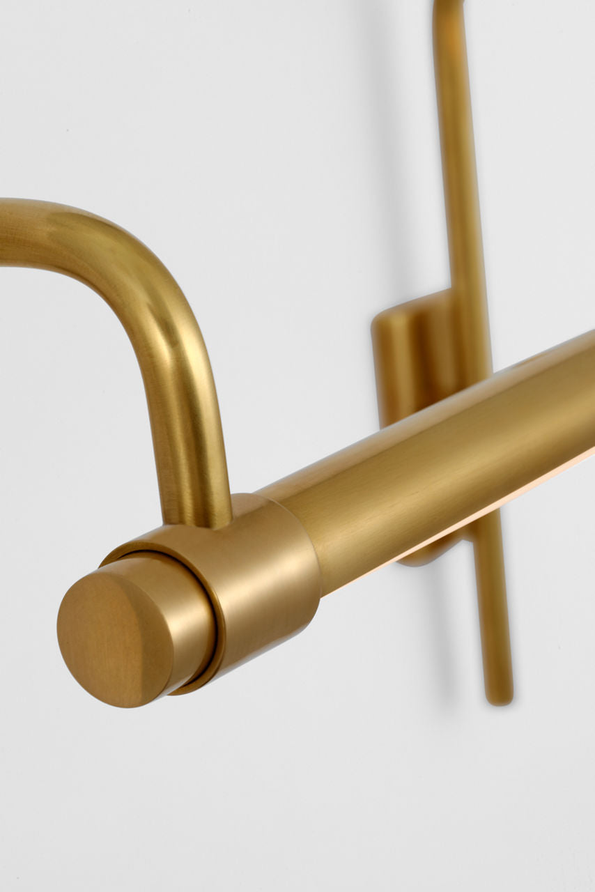 Kidd 18" Frame Mount Picture Light | Hand-Rubbed Antique Brass