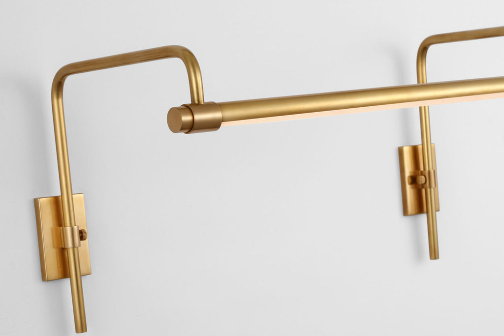 Kidd 18" Frame Mount Picture Light | Hand-Rubbed Antique Brass