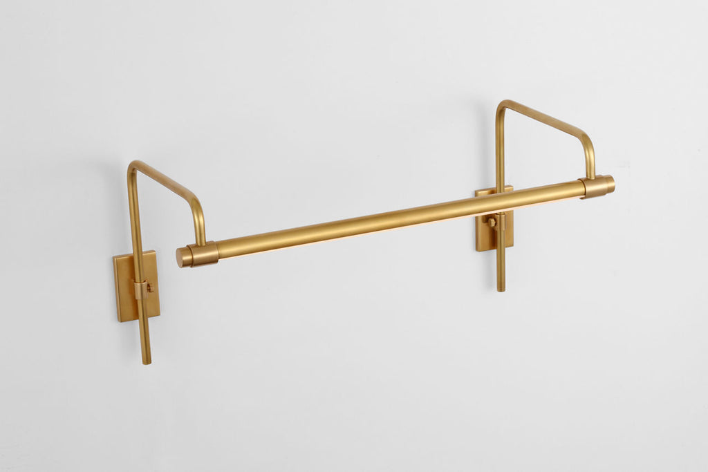 Kidd 18" Frame Mount Picture Light | Hand-Rubbed Antique Brass