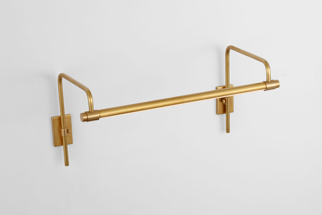 Kidd 18" Frame Mount Picture Light | Hand-Rubbed Antique Brass