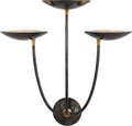Keira Large Triple Sconce | Bronze and Hand-Rubbed Antique Brass