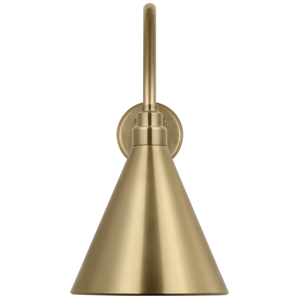 Academy 23" Flynn Barn Light | Hand-Rubbed Antique Brass | 9 | 9" Hand-Rubbed Antique Brass Conical Savannah Shade