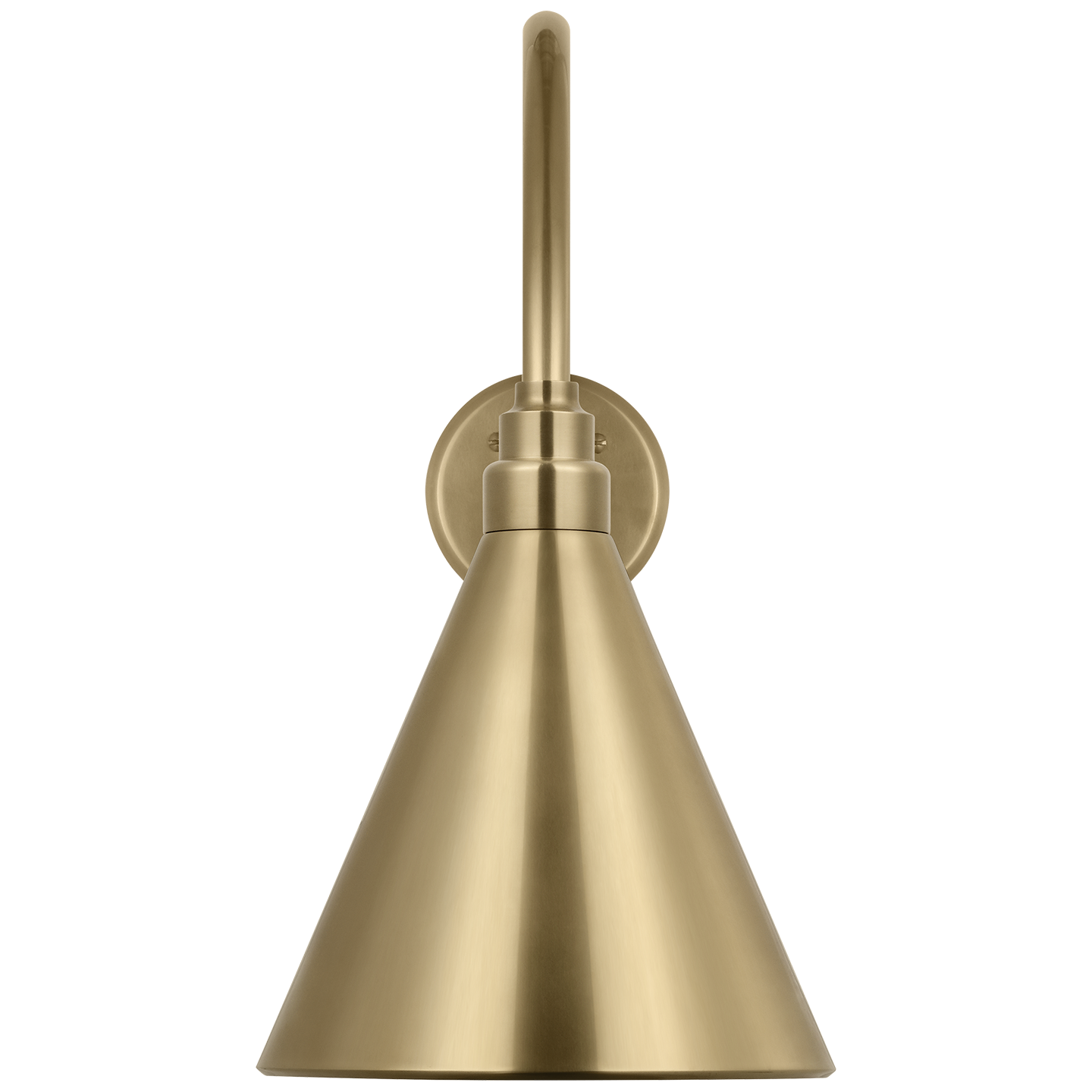 Academy 23" Flynn Barn Light | Hand-Rubbed Antique Brass | 9 | 9" Hand-Rubbed Antique Brass Conical Savannah Shade