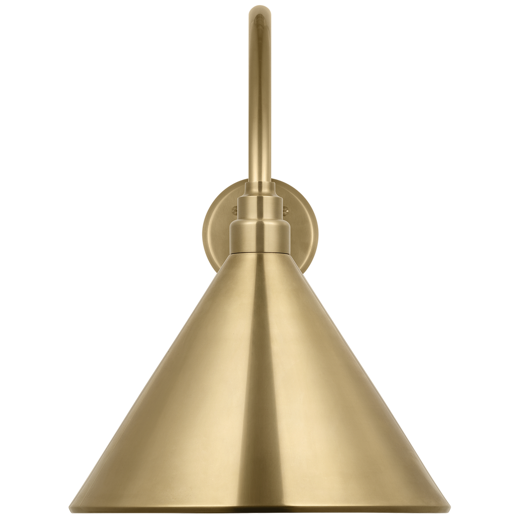 Academy 23" Flynn Barn Light | Hand-Rubbed Antique Brass | 12.5 | 12.5" Hand-Rubbed Antique Brass Conical Savannah Shade