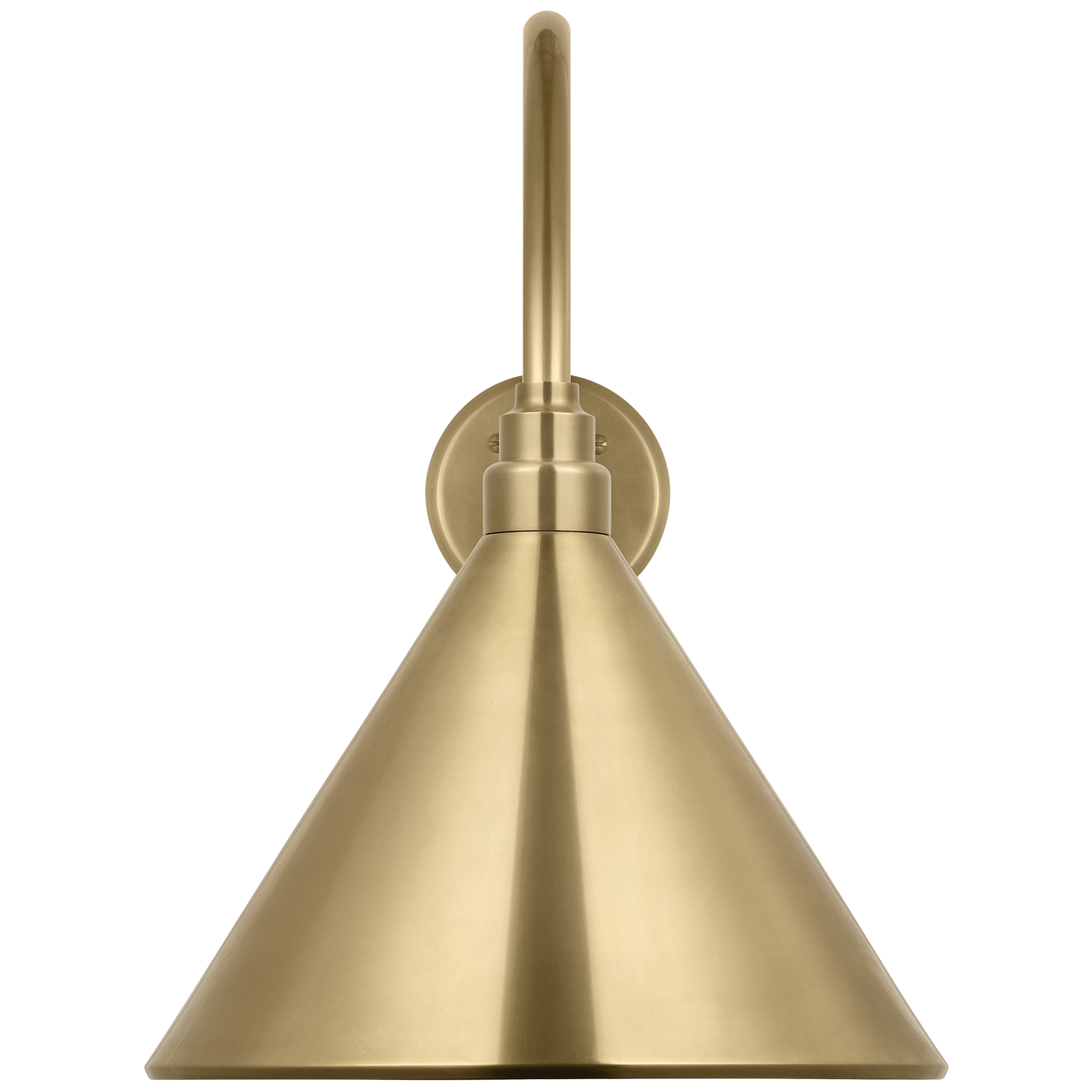 Academy 23" Flynn Barn Light | Hand-Rubbed Antique Brass | 12.5 | 12.5" Hand-Rubbed Antique Brass Conical Savannah Shade