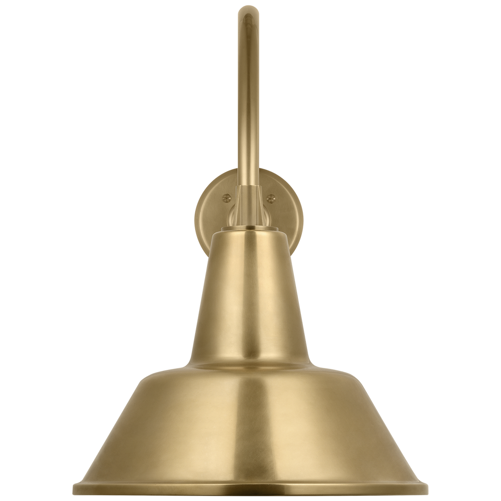 Academy 23" Flynn Barn Light | Hand-Rubbed Antique Brass | 12.5 | 12.5" Hand-Rubbed Antique Brass Bowers Shade
