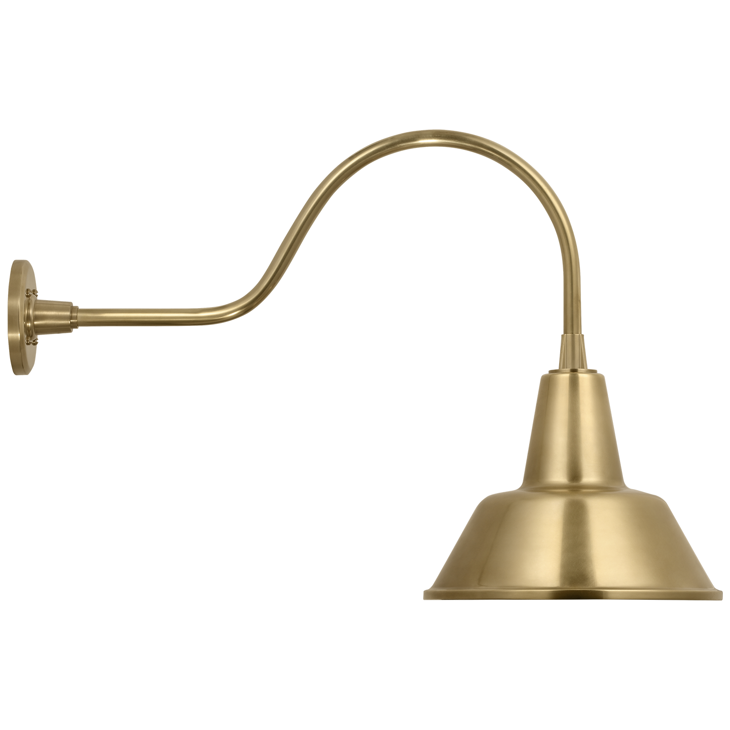 Academy 23" Flynn Barn Light | Hand-Rubbed Antique Brass | 12.5 | 12.5" Hand-Rubbed Antique Brass Bowers Shade