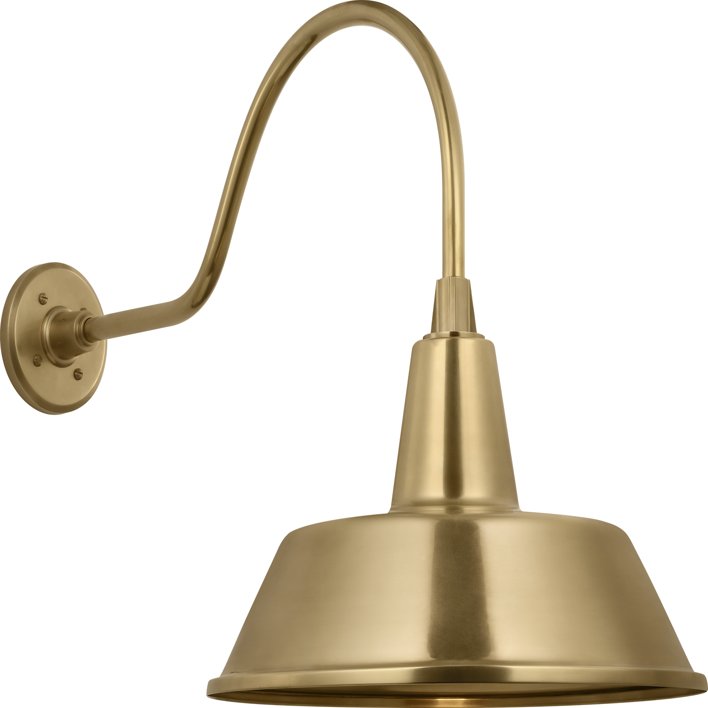 Academy 23" Flynn Barn Light | Hand-Rubbed Antique Brass | 16 | 16" Hand-Rubbed Antique Brass Bowers Shade