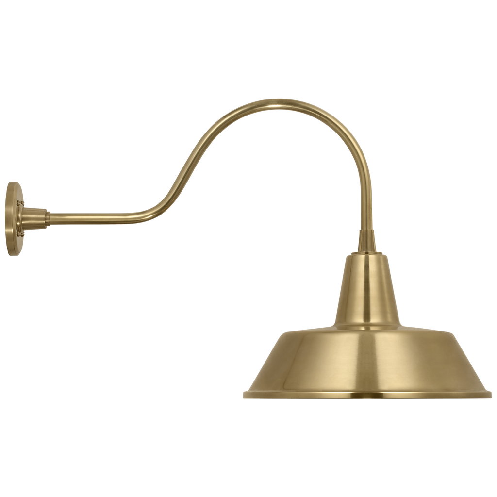 Academy 23" Flynn Barn Light | Hand-Rubbed Antique Brass | 16 | 16" Hand-Rubbed Antique Brass Bowers Shade