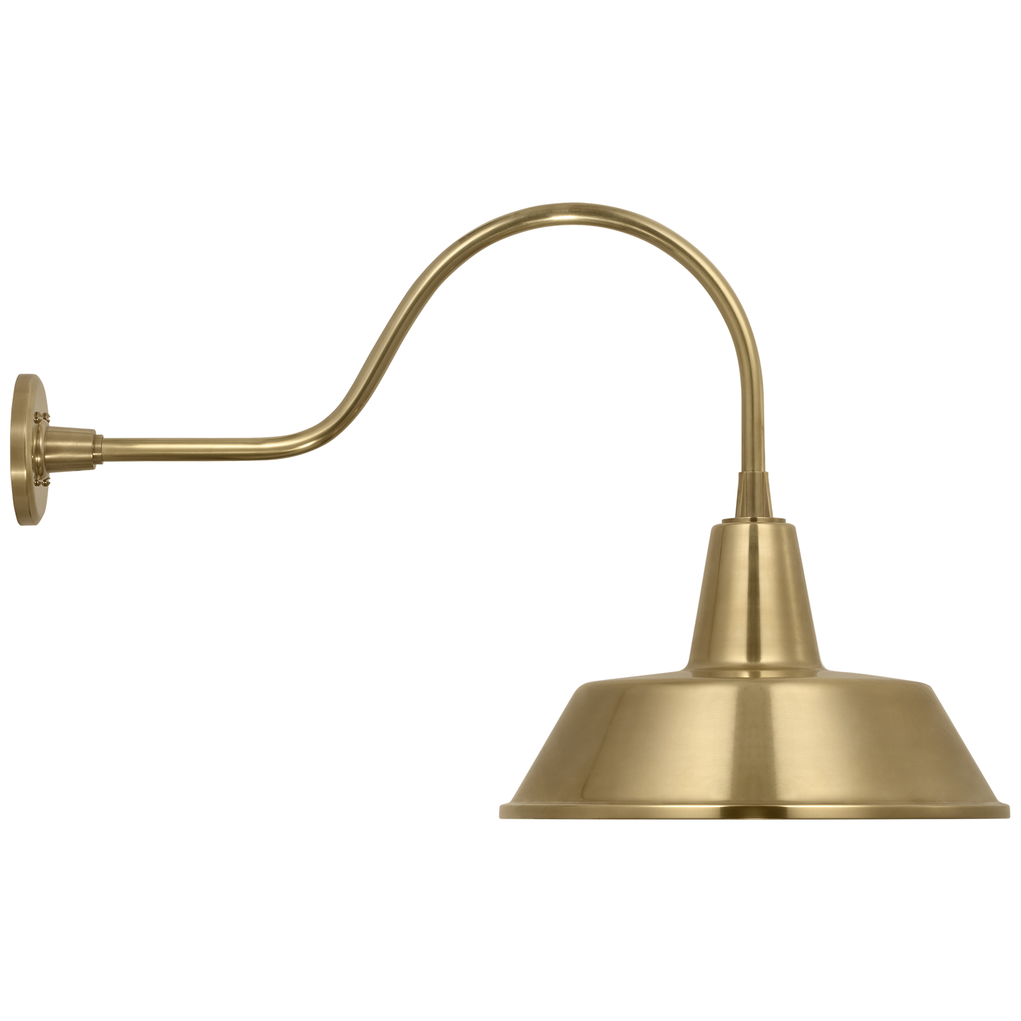 Academy 23" Flynn Barn Light | Hand-Rubbed Antique Brass | 16 | 16" Hand-Rubbed Antique Brass Bowers Shade