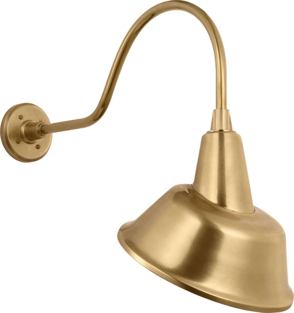 Academy 23" Flynn Barn Light | Hand-Rubbed Antique Brass | 12.5 | 12.5" Hand-Rubbed Antique Brass Tilted Bowers Shade