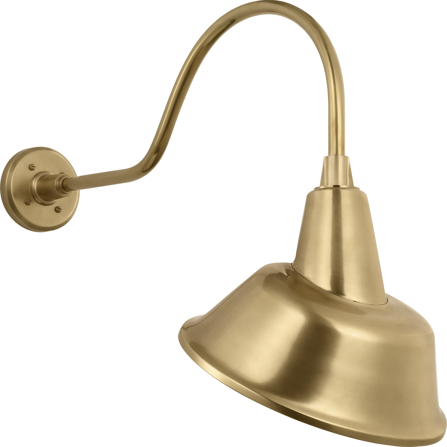 Academy 23" Flynn Barn Light | Hand-Rubbed Antique Brass | 12.5 | 12.5" Hand-Rubbed Antique Brass Tilted Bowers Shade