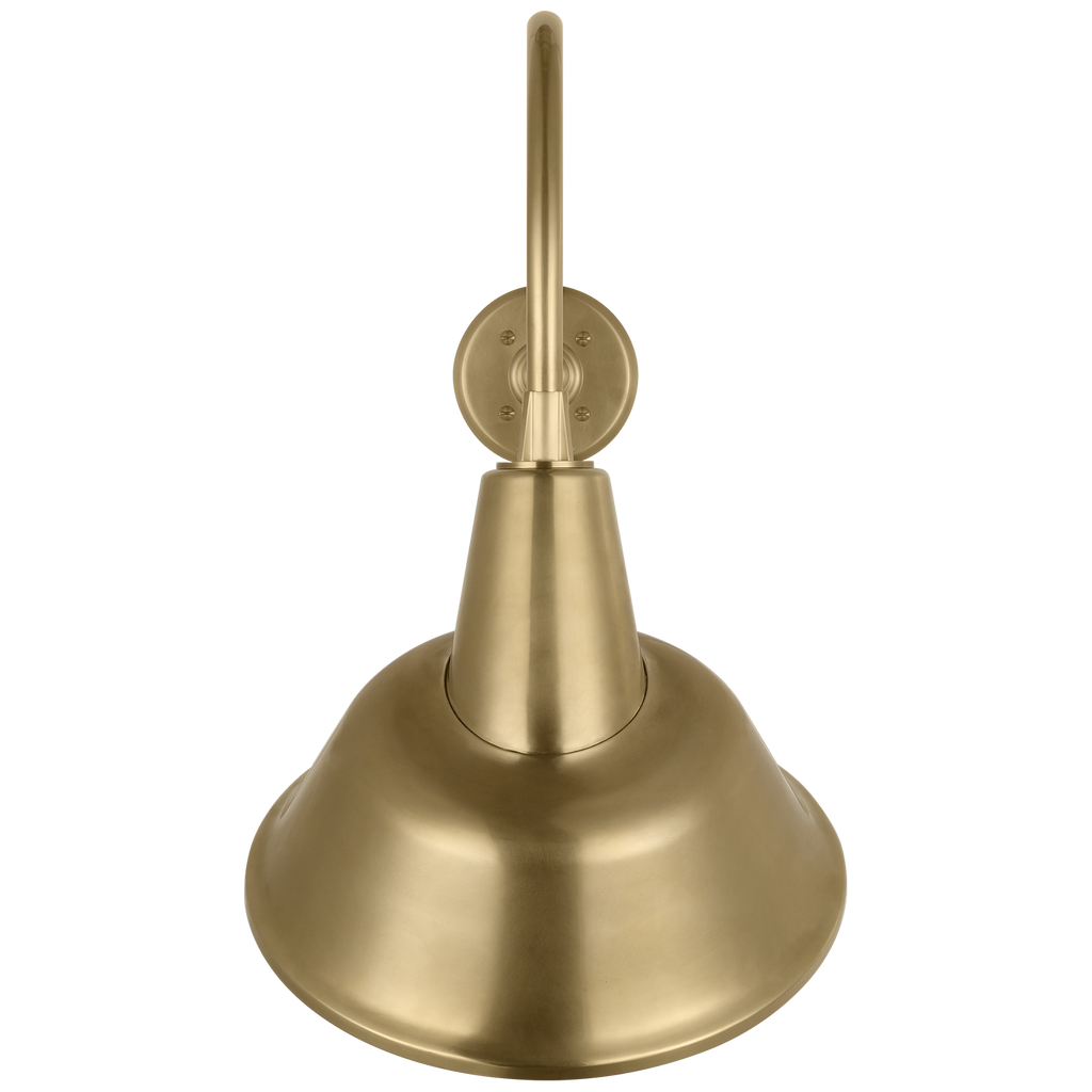 Academy 23" Flynn Barn Light | Hand-Rubbed Antique Brass | 12.5 | 12.5" Hand-Rubbed Antique Brass Tilted Bowers Shade
