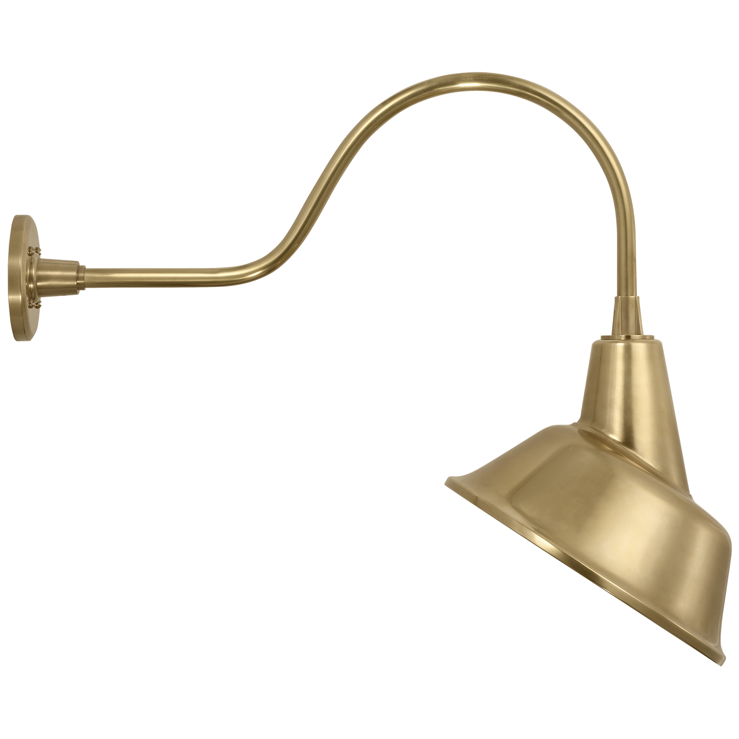 Academy 23" Flynn Barn Light | Hand-Rubbed Antique Brass | 12.5 | 12.5" Hand-Rubbed Antique Brass Tilted Bowers Shade