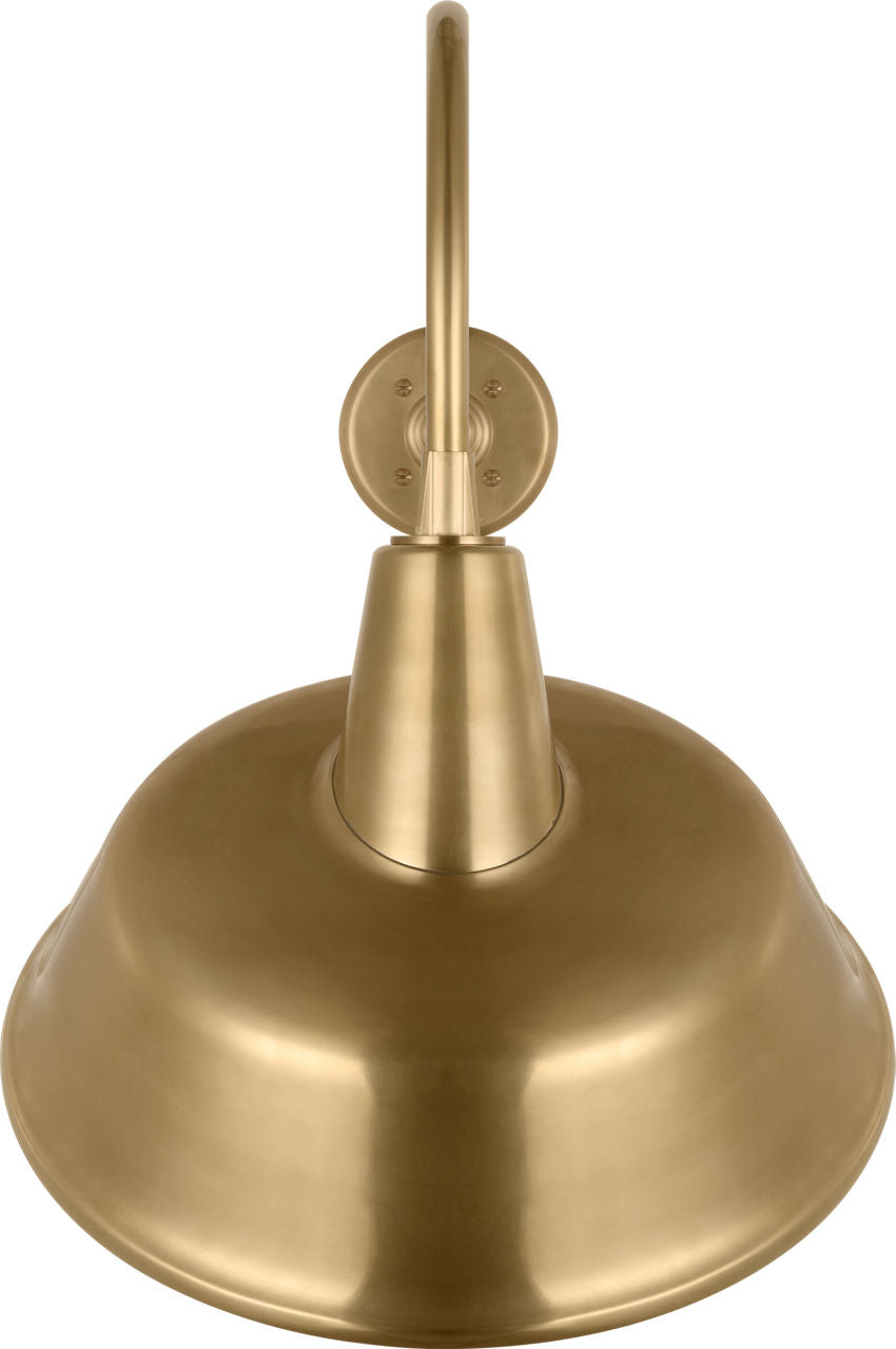 Academy 23" Flynn Barn Light | Hand-Rubbed Antique Brass | 16 | 16" Hand-Rubbed Antique Brass Tilted Bowers Shade