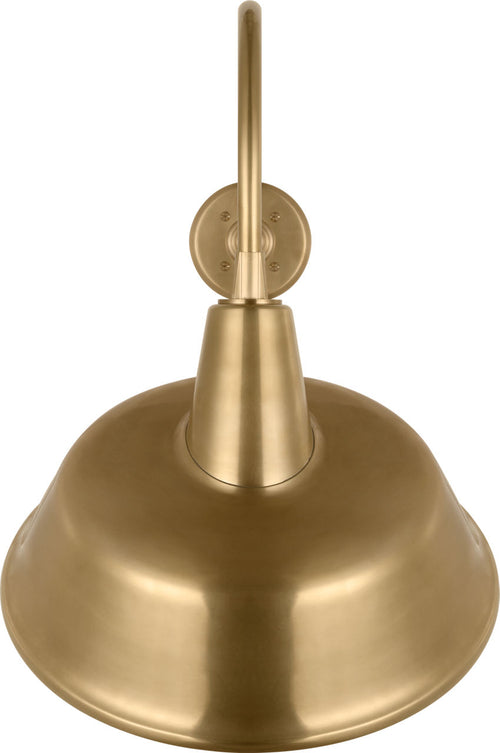Academy 23" Flynn Barn Light | Hand-Rubbed Antique Brass | 16 | 16" Hand-Rubbed Antique Brass Tilted Bowers Shade