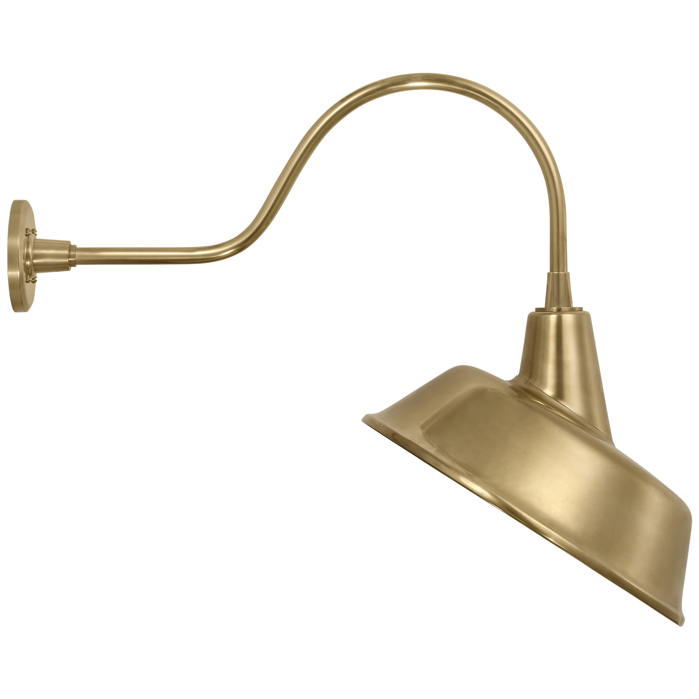 Academy 23" Flynn Barn Light | Hand-Rubbed Antique Brass | 16 | 16" Hand-Rubbed Antique Brass Tilted Bowers Shade