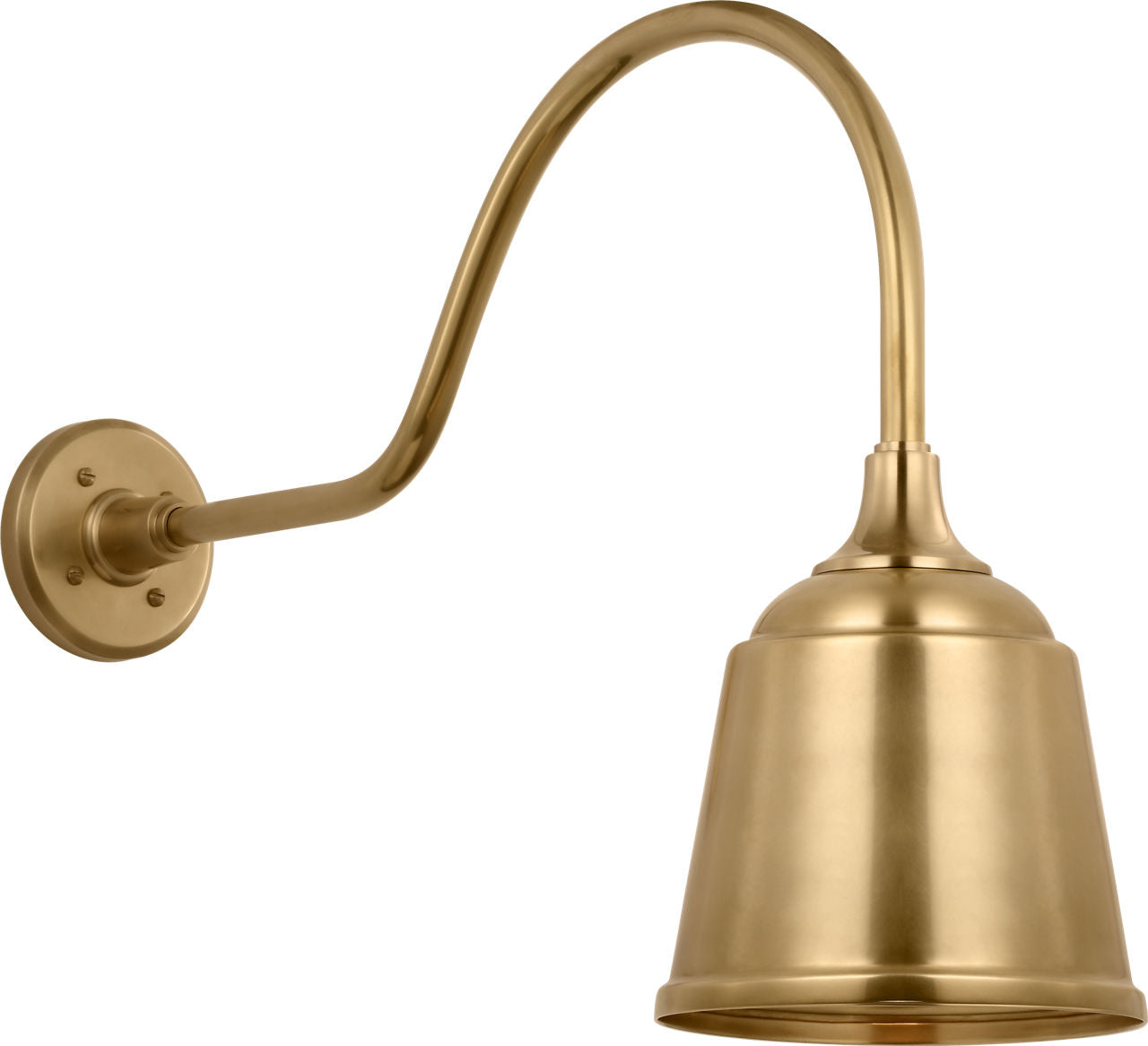 Academy 23" Flynn Barn Light | Hand-Rubbed Antique Brass | 8 | 8" Hand-Rubbed Antique Brass Rockhouse Shade