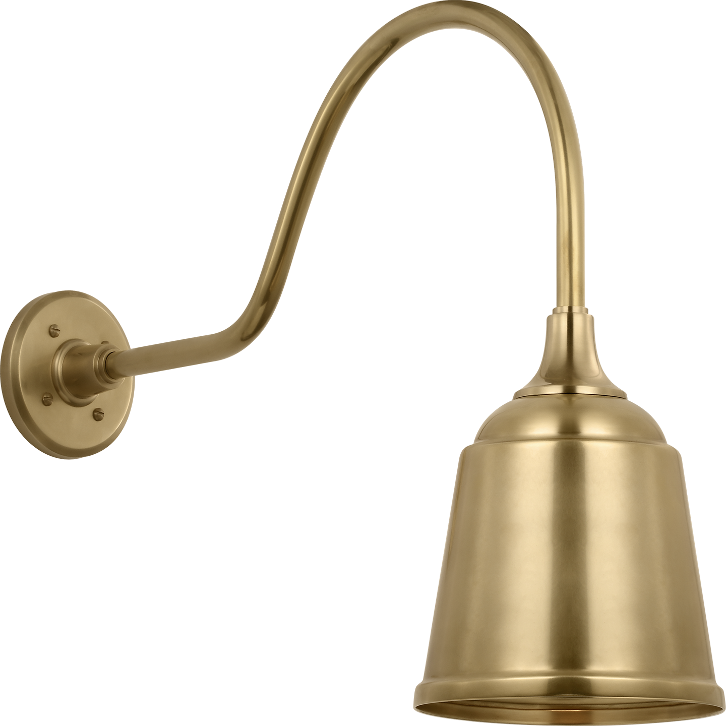 Academy 23" Flynn Barn Light | Hand-Rubbed Antique Brass | 8 | 8" Hand-Rubbed Antique Brass Rockhouse Shade