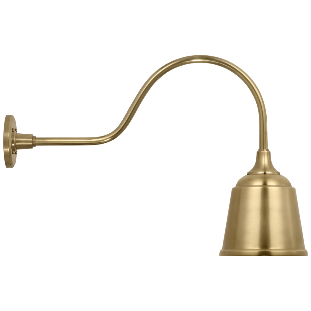 Academy 23" Flynn Barn Light | Hand-Rubbed Antique Brass | 8 | 8" Hand-Rubbed Antique Brass Rockhouse Shade