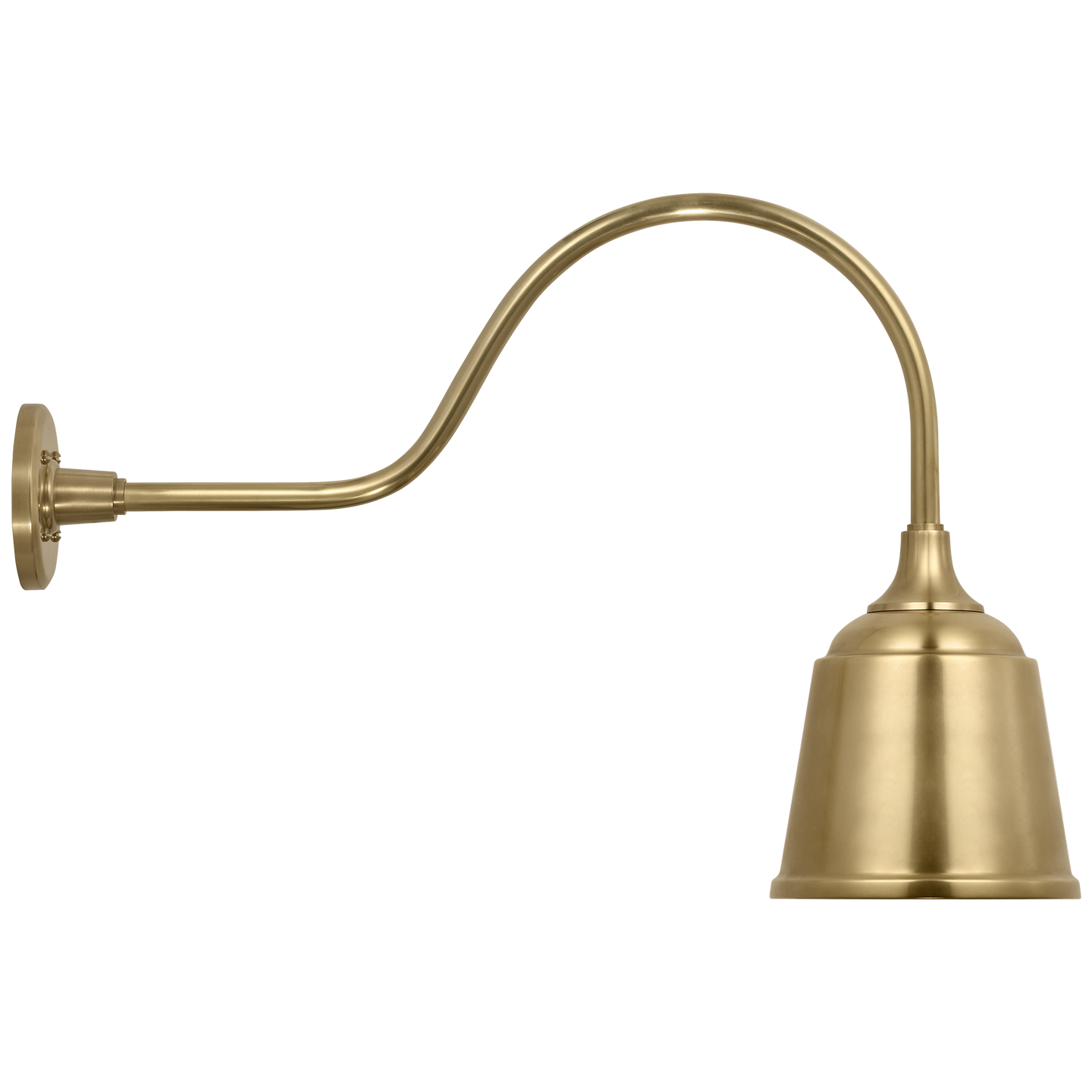 Academy 23" Flynn Barn Light | Hand-Rubbed Antique Brass | 8 | 8" Hand-Rubbed Antique Brass Rockhouse Shade