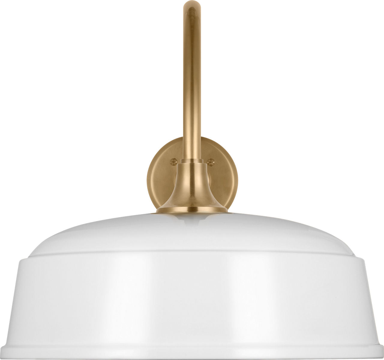 Academy 23" Flynn Barn Light | Hand-Rubbed Antique Brass | 16 | 16" White Rockhouse Shade