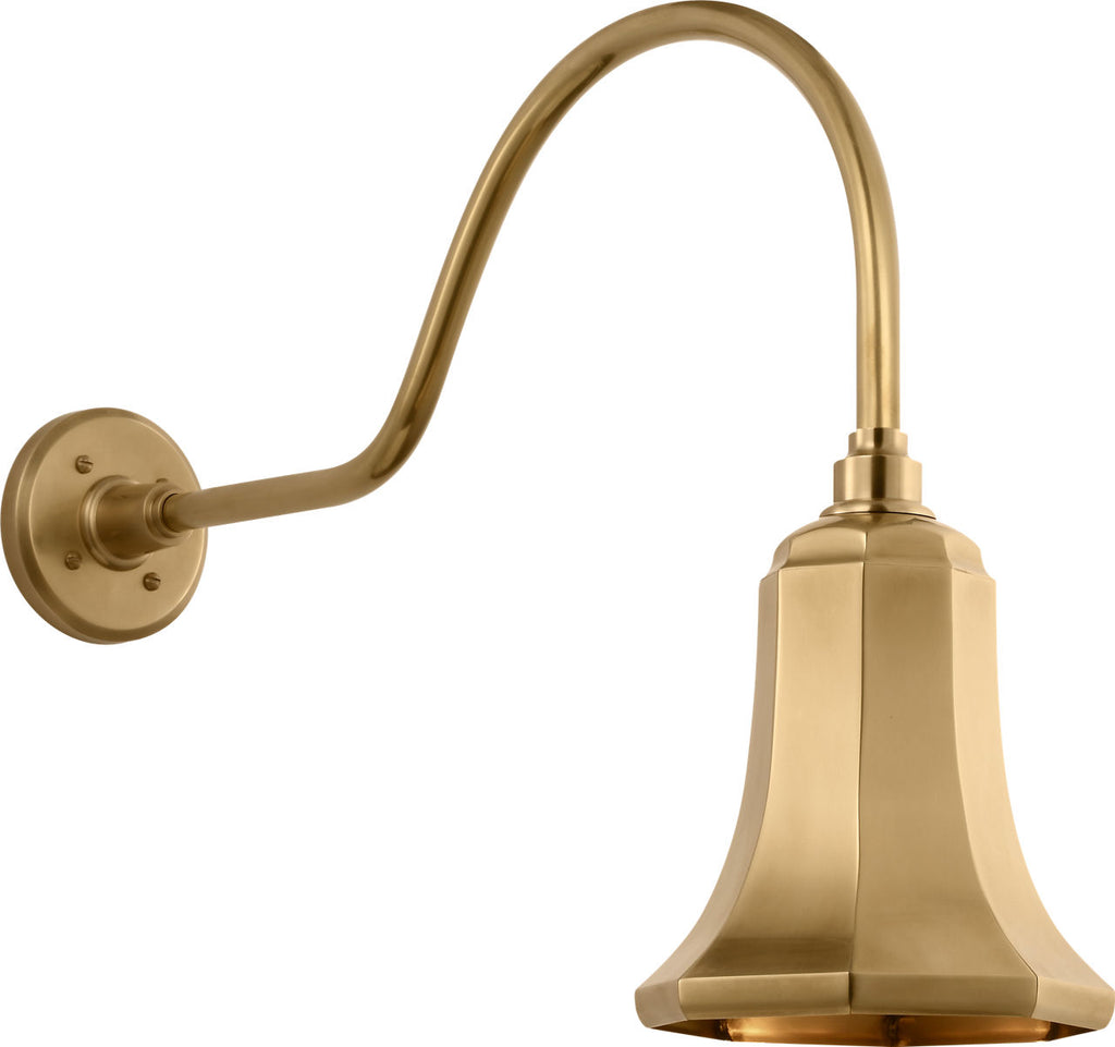 Academy 23" Flynn Barn Light | Hand-Rubbed Antique Brass | 7.5 | 7.5" Hand-Rubbed Antique Brass Savannah Shade