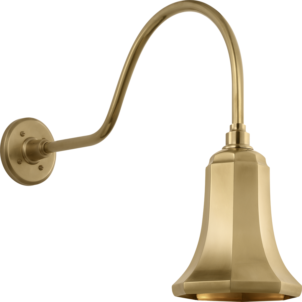 Academy 23" Flynn Barn Light | Hand-Rubbed Antique Brass | 7.5 | 7.5" Hand-Rubbed Antique Brass Savannah Shade