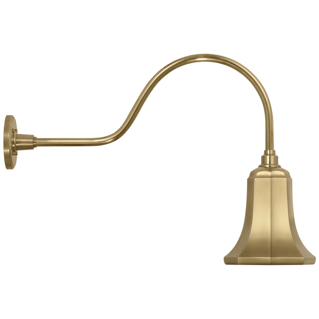 Academy 23" Flynn Barn Light | Hand-Rubbed Antique Brass | 7.5 | 7.5" Hand-Rubbed Antique Brass Savannah Shade