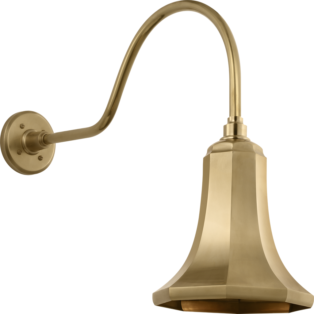 Academy 23" Flynn Barn Light | Hand-Rubbed Antique Brass | 9.25 | 9.25" Hand-Rubbed Antique Brass Savannah Shade