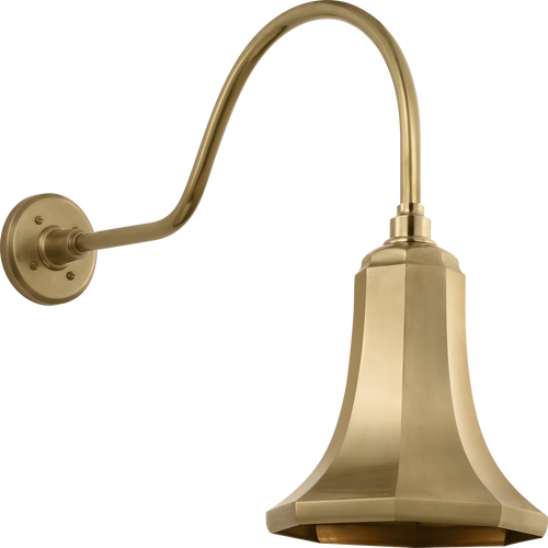 Academy 23" Flynn Barn Light | Hand-Rubbed Antique Brass | 9.25 | 9.25" Hand-Rubbed Antique Brass Savannah Shade