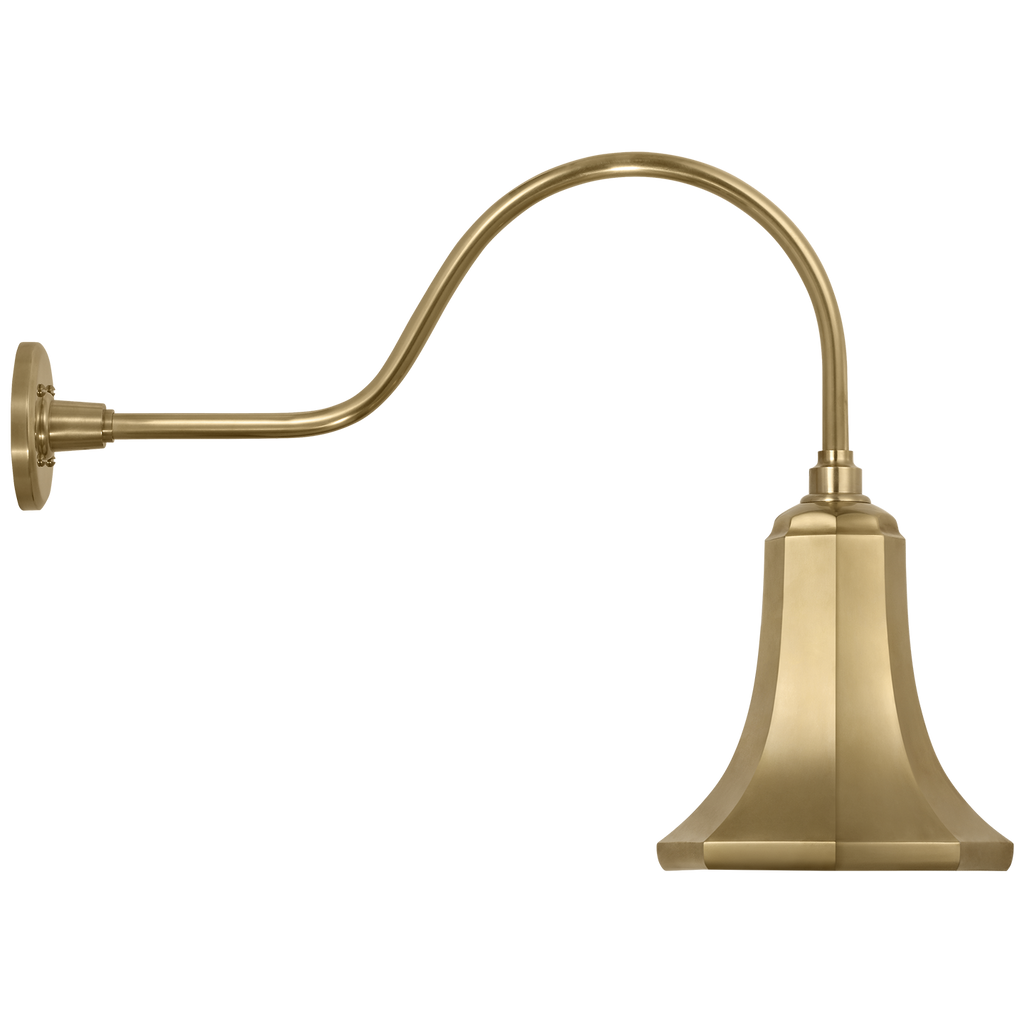 Academy 23" Flynn Barn Light | Hand-Rubbed Antique Brass | 9.25 | 9.25" Hand-Rubbed Antique Brass Savannah Shade