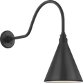 Academy 23" Flynn Barn Light | Matte Black | 9 | 9" Matte Black Conical Savannah Shade