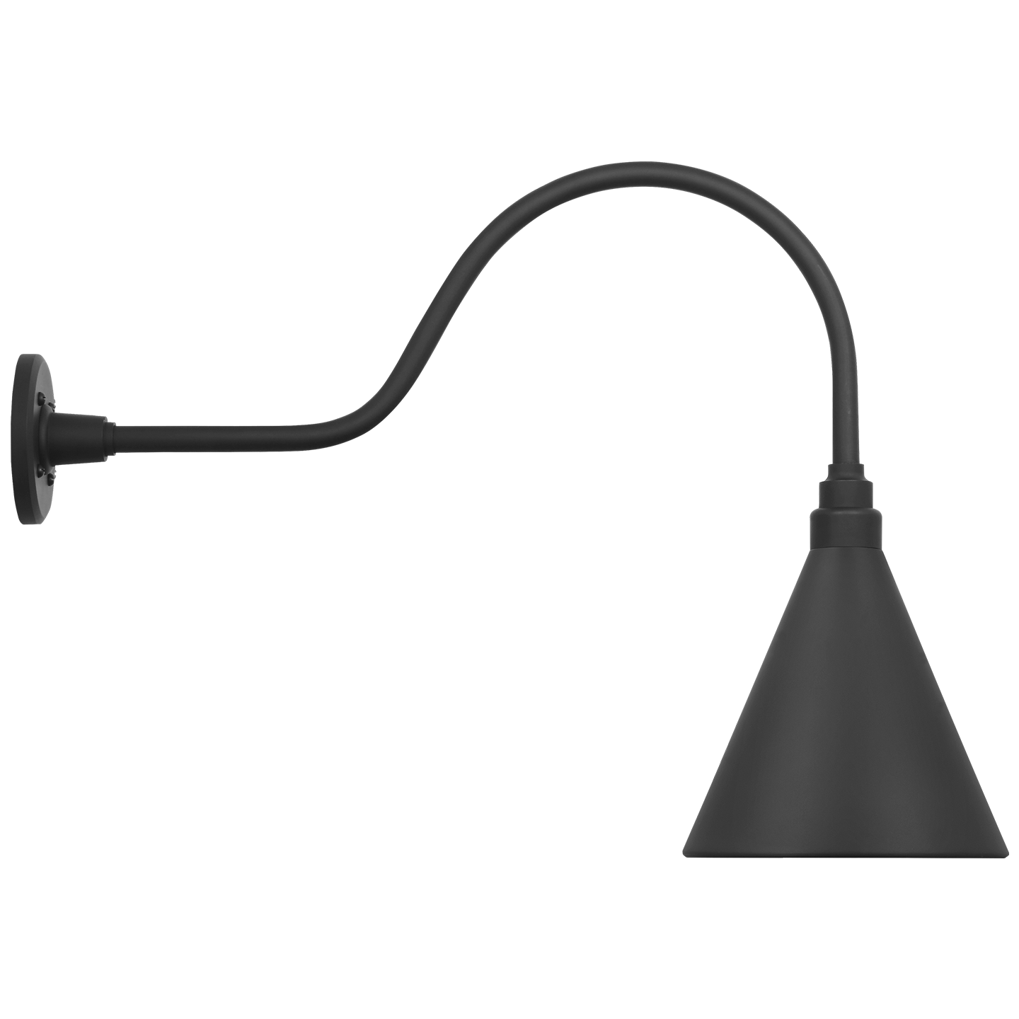 Academy 23" Flynn Barn Light | Matte Black | 9 | 9" Matte Black Conical Savannah Shade