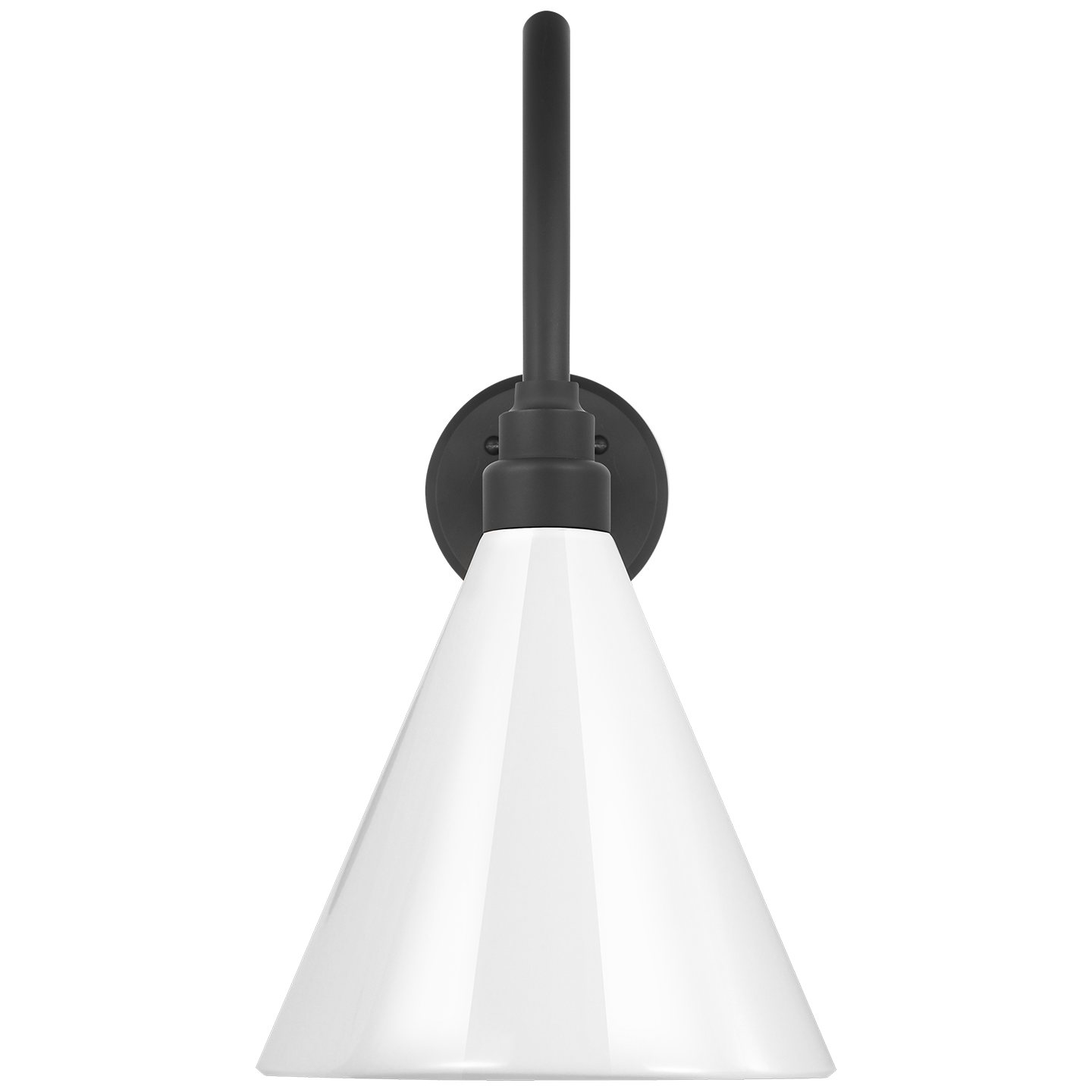 Academy 23" Flynn Barn Light | Matte Black | 9 | 9" White Conical Savannah Shade