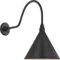 Academy 23" Flynn Barn Light | Matte Black | 12.5 | 12.5" Matte Black Conical Savannah Shade