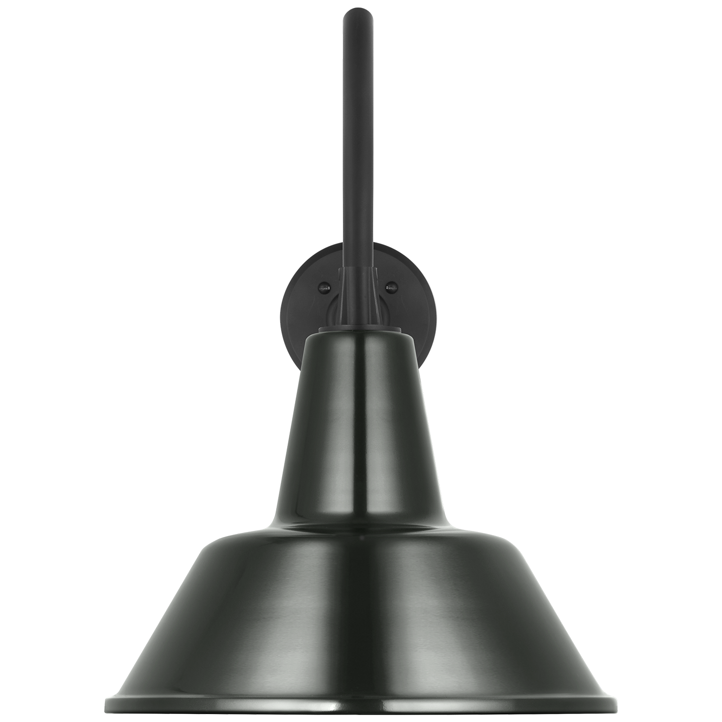 Academy 23" Flynn Barn Light | Matte Black | 12.5 | 12.5" Green Bowers Shade