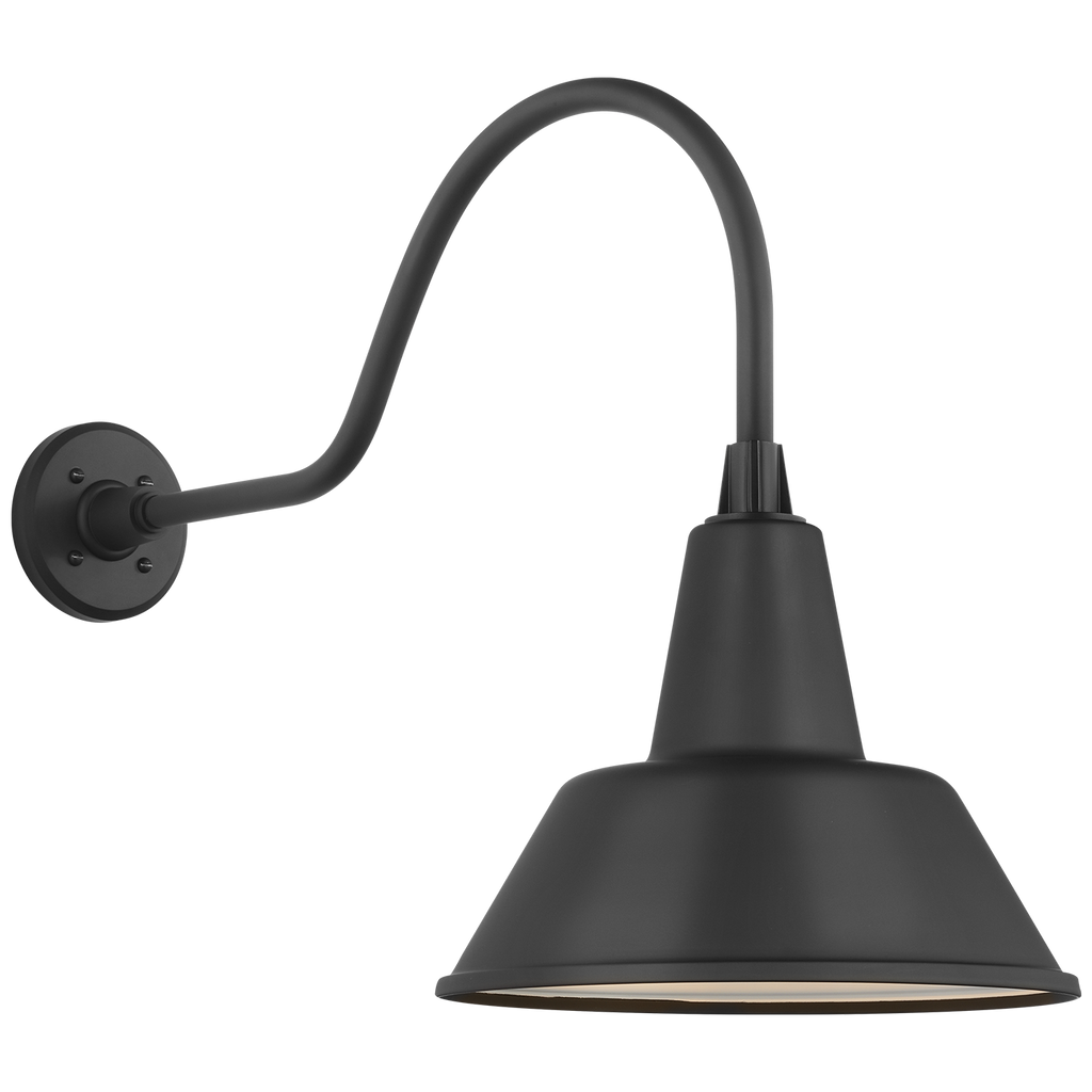 Academy 23" Flynn Barn Light | Matte Black | 12.5 | 12.5" Matte Black Bowers Shade