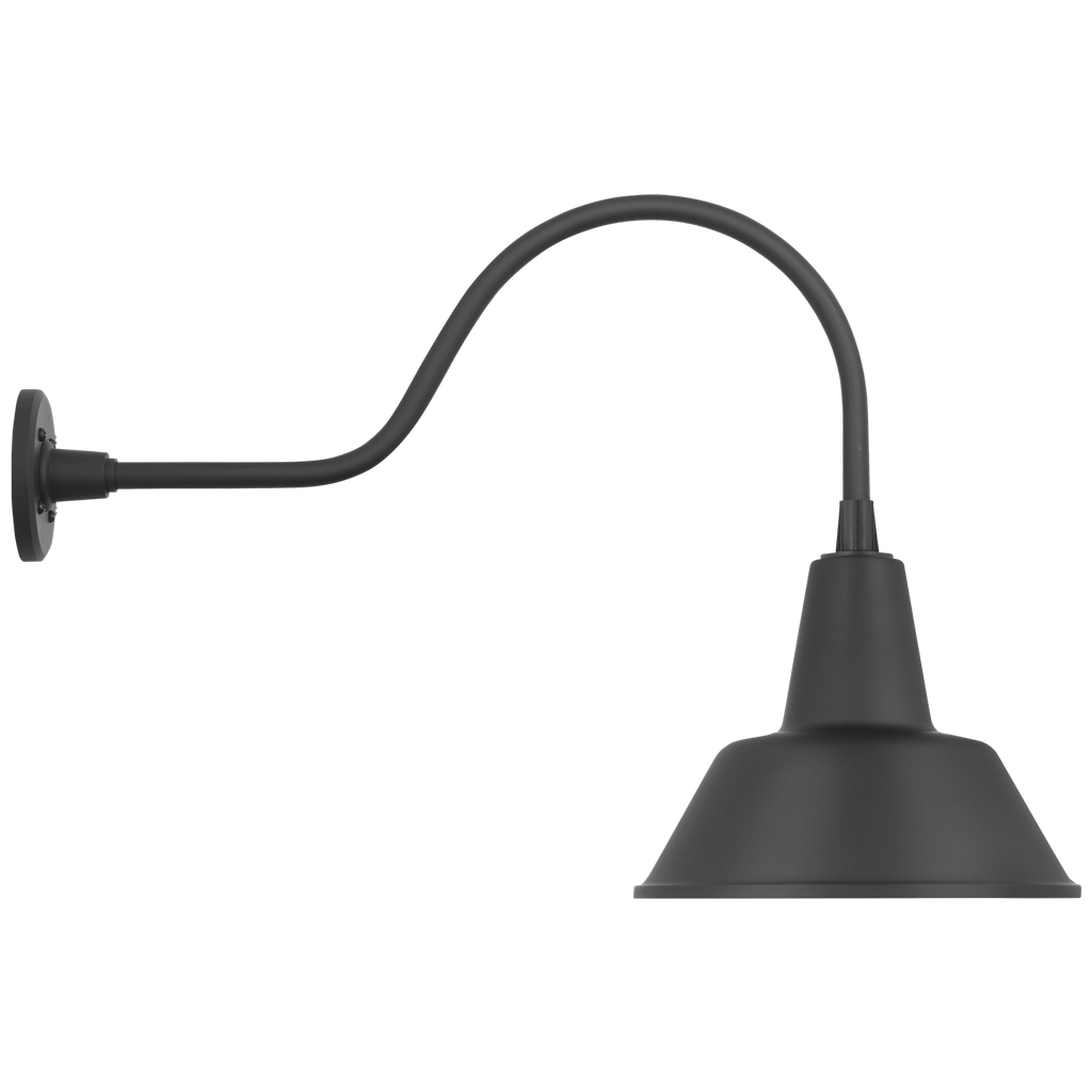 Academy 23" Flynn Barn Light | Matte Black | 12.5 | 12.5" Matte Black Bowers Shade