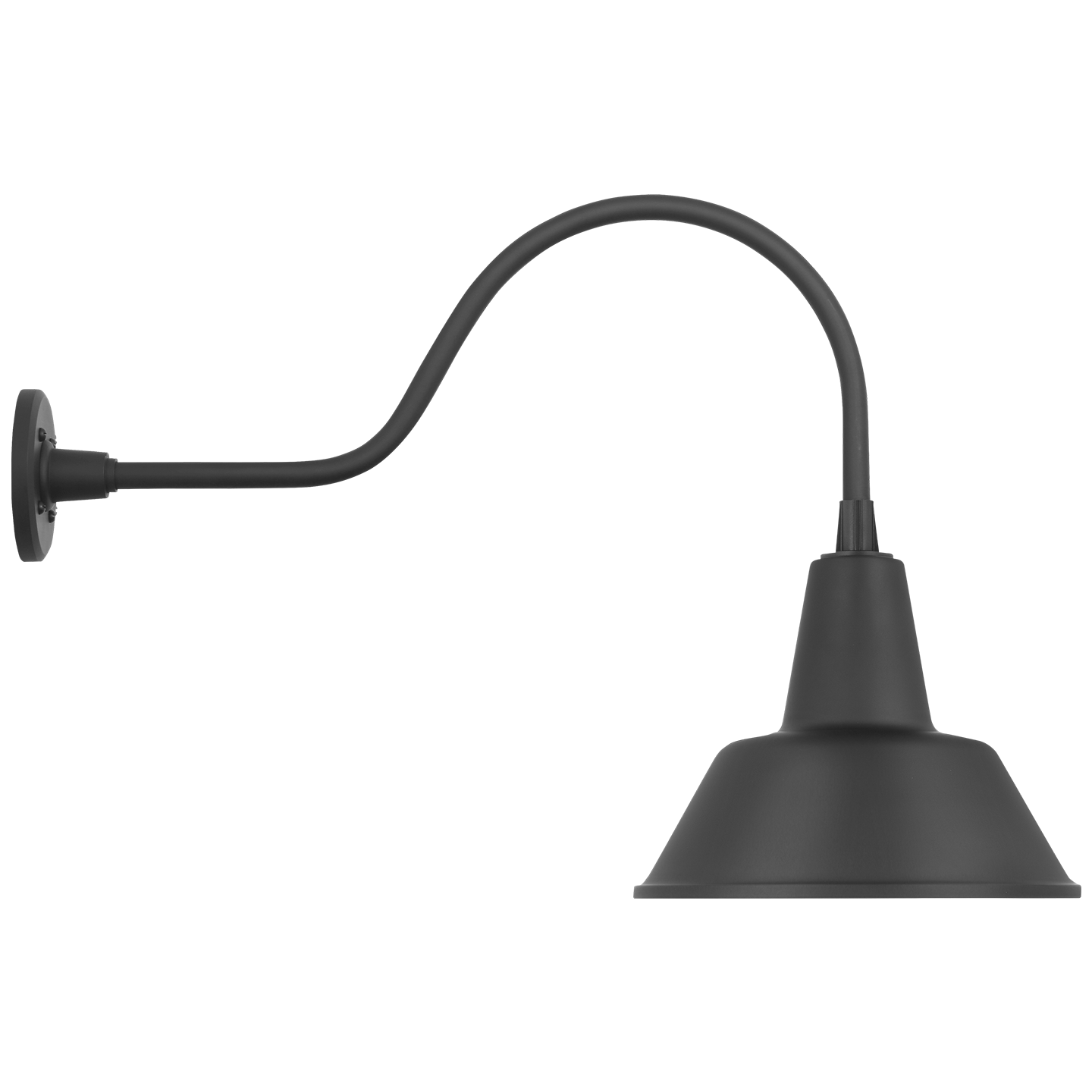 Academy 23" Flynn Barn Light | Matte Black | 12.5 | 12.5" Matte Black Bowers Shade