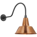 Academy 23" Flynn Barn Light | Matte Black | 12.5 | 12.5" Soft Copper Bowers Shade