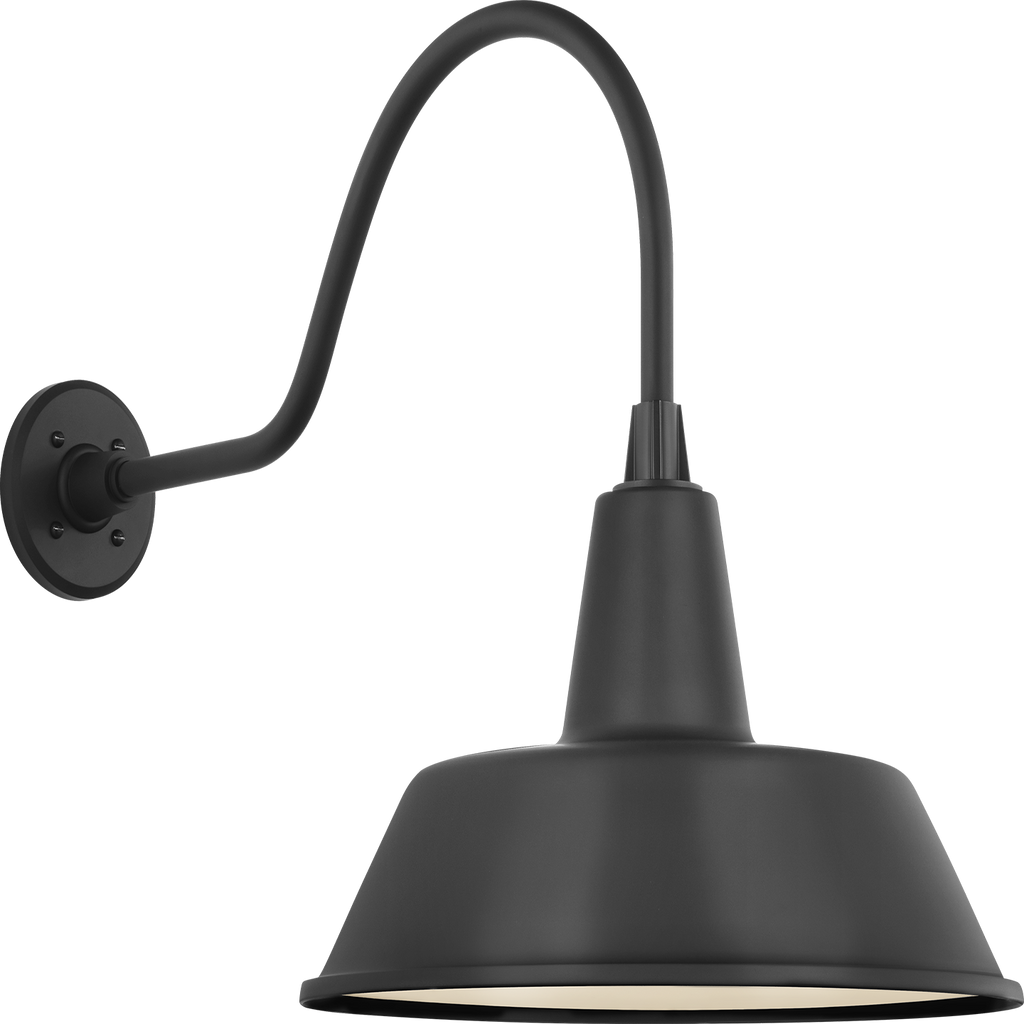 Academy 23" Flynn Barn Light | Matte Black | 16 | 16" Matte Black Bowers Shade