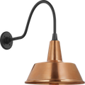 Academy 23" Flynn Barn Light | Matte Black | 16 | 16" Soft Copper Bowers Shade