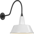 Academy 23" Flynn Barn Light | Matte Black | 16 | 16" White Bowers Shade