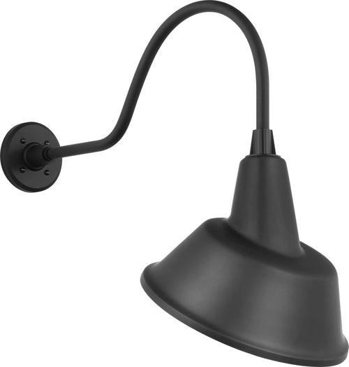 Academy 23" Flynn Barn Light | Matte Black | 12.5 | 12.5" Matte Black Tilted Bowers Shade