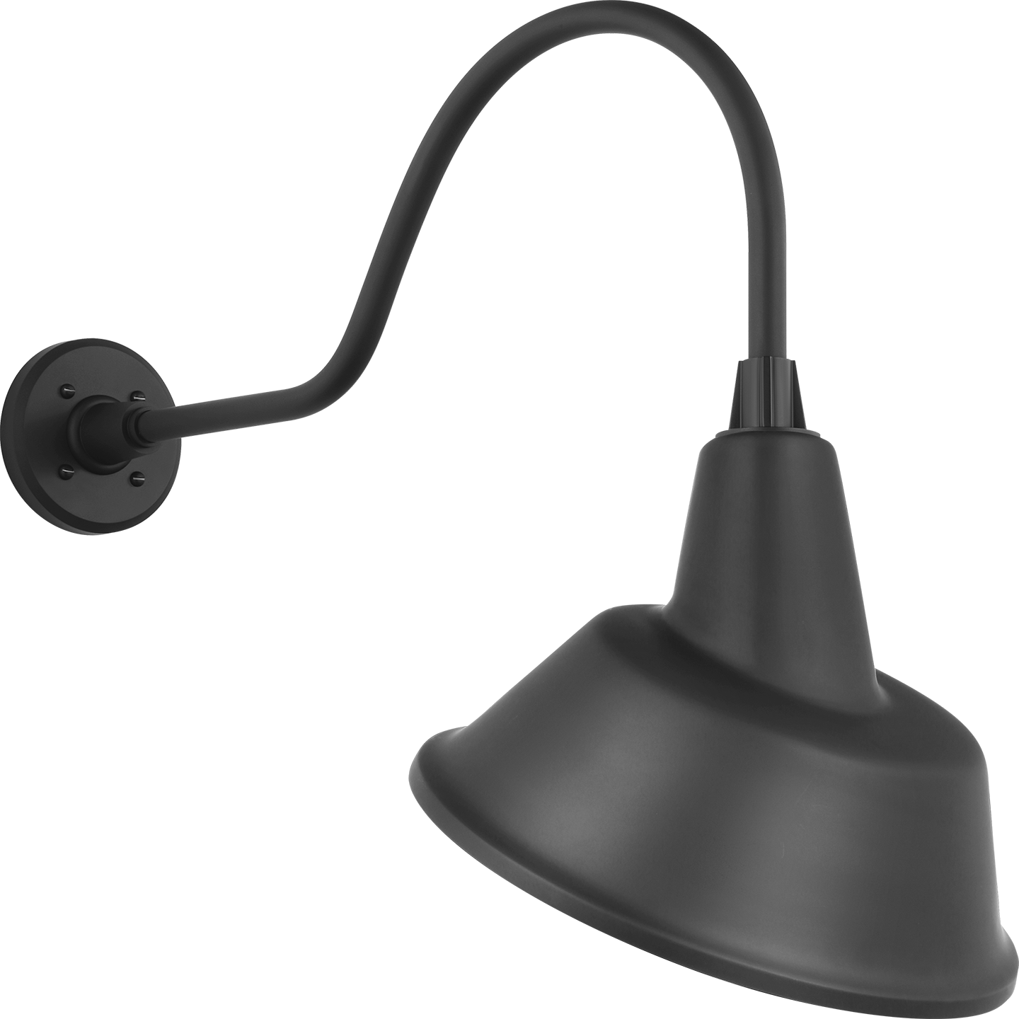 Academy 23" Flynn Barn Light | Matte Black | 12.5 | 12.5" Matte Black Tilted Bowers Shade